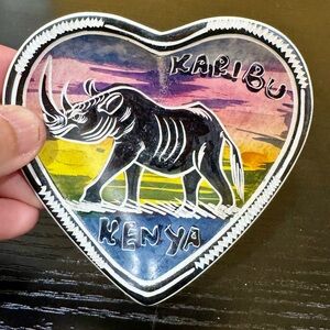Heart-Shaped Kenya Souvenir Plate